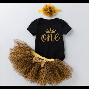 1st Birthday Leopard TuTu Leopard set